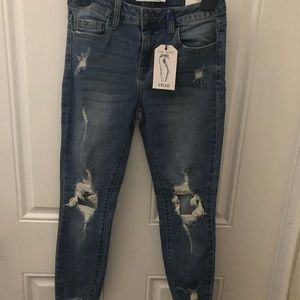 A’GACI Cello Shannon Destroyed Denim Women’s Pants Size 5